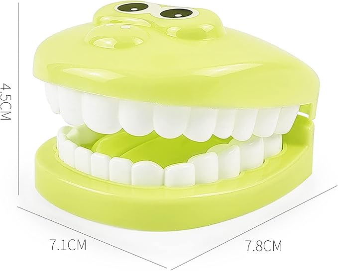 Dental Early Education Brushing Toys, 9Pcs/Set Children Role Play Toy Crocodile Cartoon Tooth Brushing Model Preschool Education Toy Dentist Game for Kids Classroom Yellow