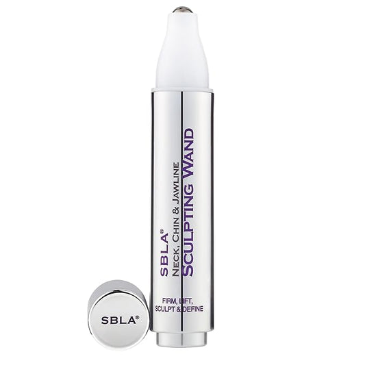 SBLA Beauty - Neck, Chin & Jawline Sculpting Wand 0.7 Fl Oz / 20mL - Lifts & Firms the Neck, Chin, Jawline & Decollete - Reduces Lines & Wrinkles - Smooths, Tightens Sagging Skin - Evens Out Skin Tone