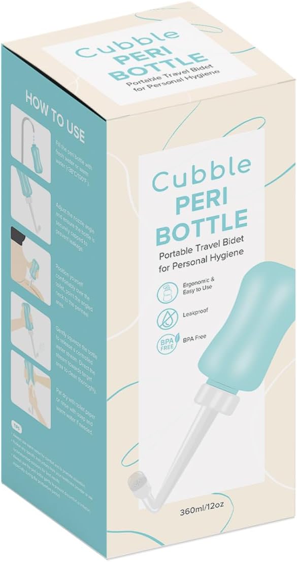 Peri Bottle for Postpartum Care, Portable Bidet, Perineal Recovery, Feminine Hygiene Care, Spray Bottle for Toilet Use 360ml/12oz (Teal)