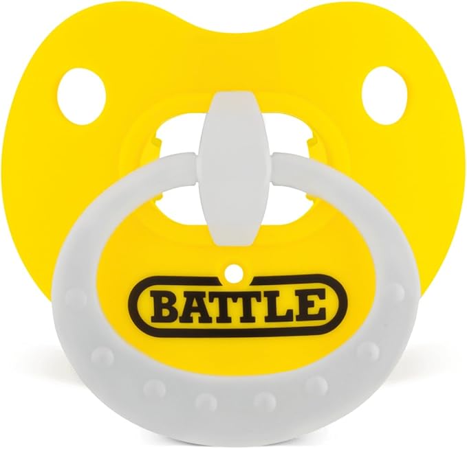 Battle Sports Binky Oxygen Football Mouthguard - Detachable Strap, Maximum Breathability, Works with Braces & No Boiling Required