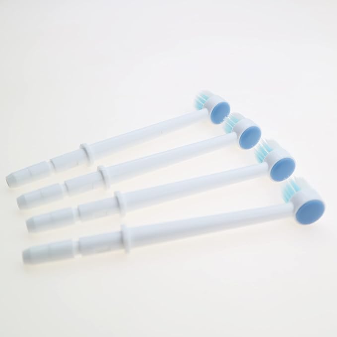 Replacement Dental Water Brush Heads Compatible with Waterpik Water Flossers Toothbrush and Oral Irrigators, 4-Pack