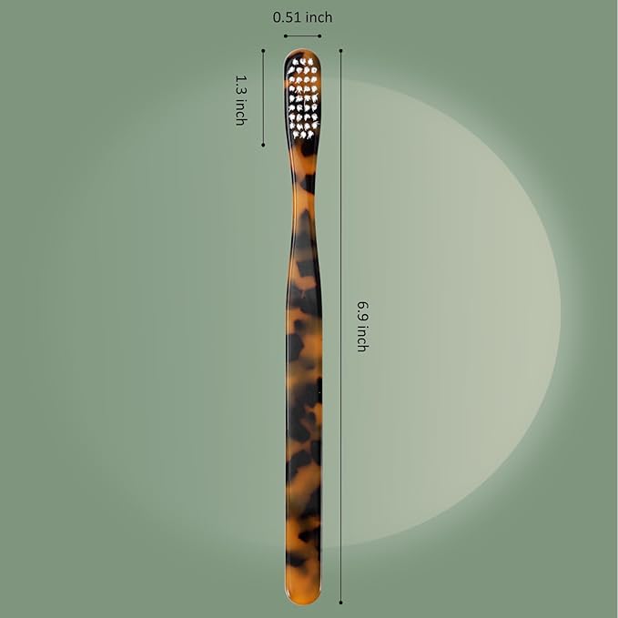 Biodegradable Eco-Friendly Cellulose Acetate Toothbrushes - 8 Count