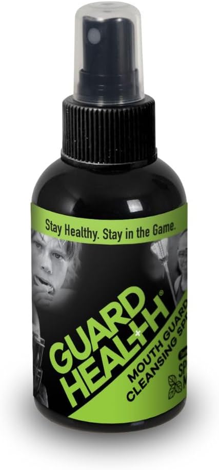 Guard Health Mouth Guard Cleaner for Sport Mouth Guards – Cleans The Yuck in 30 Seconds; Clean Label, Healthy Choice, Tastes Great – Compact Oral Hygiene (2 oz)