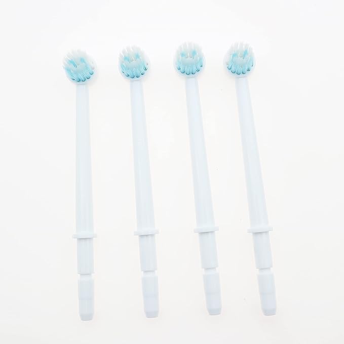 Replacement Dental Water Brush Heads Compatible with Waterpik Water Flossers Toothbrush and Oral Irrigators, 4-Pack