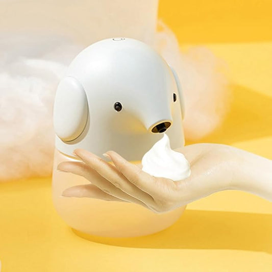 Automatic Soap Dispenser for Kids- Cute Elephant Touchless Foaming Hand Soap Dispenser, Waterproof & USB Rechargeable, 13.5oz/ 400ml for Bathroom Countertop, Kitchen, Preschool Children