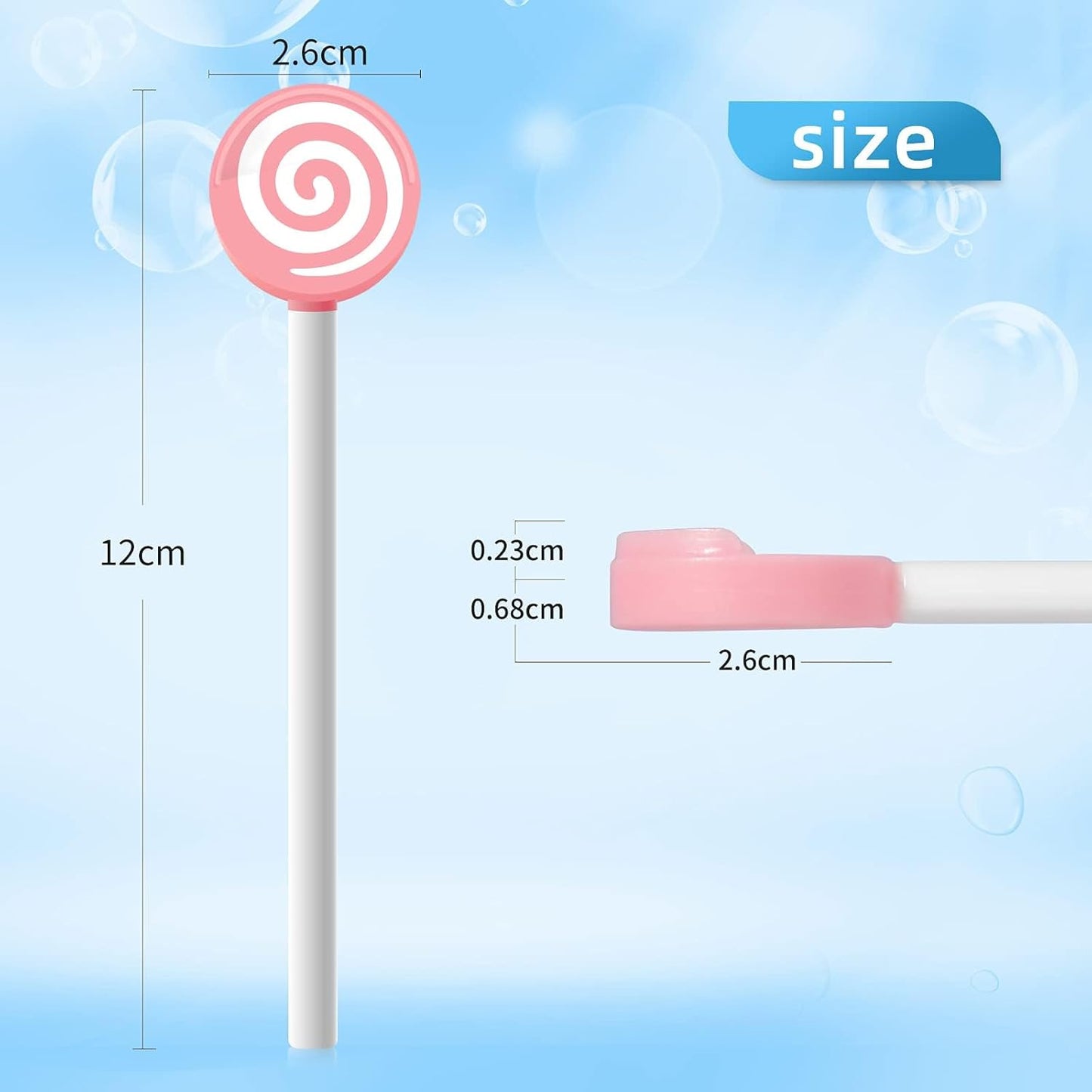 Y-Kelin Kids Tongue Scraper or Cleaner Set-Tongue Cleaner Tongue Brush with Smiley Cover, Multi-color Lollipop Shape Soft Silicone Tongue Brush for Kids, Reduce Bad Breath (4 PACK)