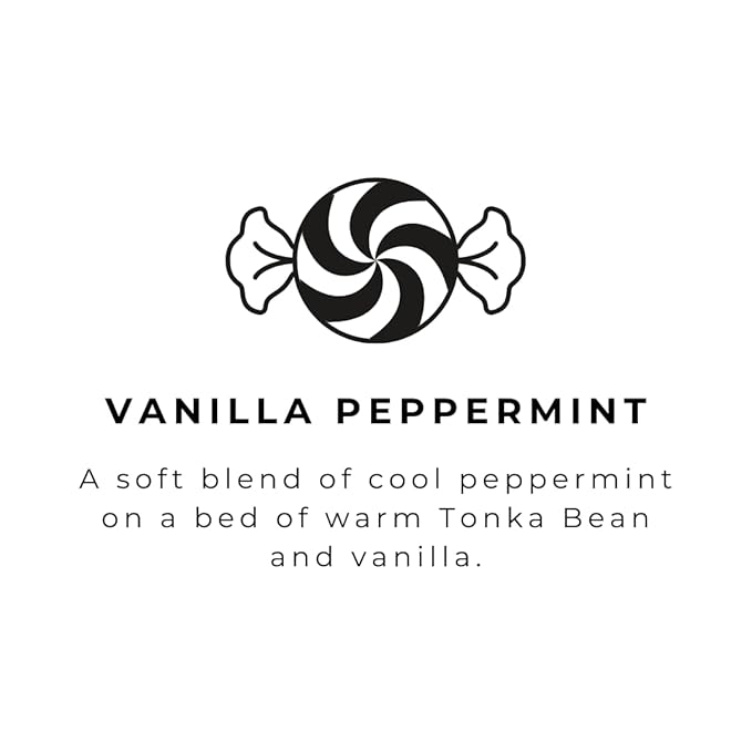 River Birch Vanilla Peppermint Scented Natural Hand Soap - Handmade Soap - Moisturizing Hand Wash with Amber Glass Dispenser - Luxury Scented Hydrating Hand Soap - Vegan and Non-Toxic - 16 Fl Oz