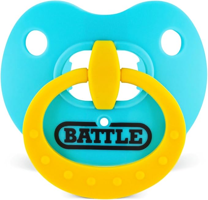 Battle Sports Binky Oxygen Football Mouthguard - Detachable Strap, Maximum Breathability, Works with Braces & No Boiling Required