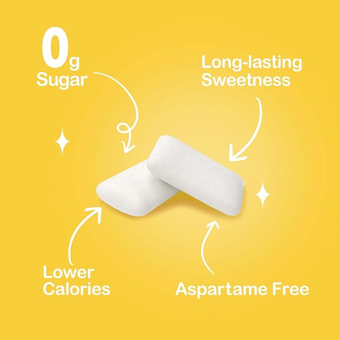 DC24 DAILY CARE Xylitol Chewing Gum with Erythritol, Aspartame Free & Sugar Free Gum for Dry Mouth, Low-Calorie, Sugarless, Fresh Fruit, 60 Pieces (Pack of 1)