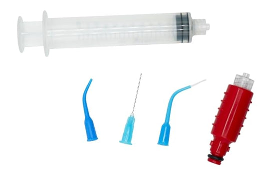 Oral Breeze | Deep Pocket Irrigator Tips and Syringe | Low Flow Solution | Compatible with Oral Breeze Irrigator ShowerBreeze & QuickBreeze