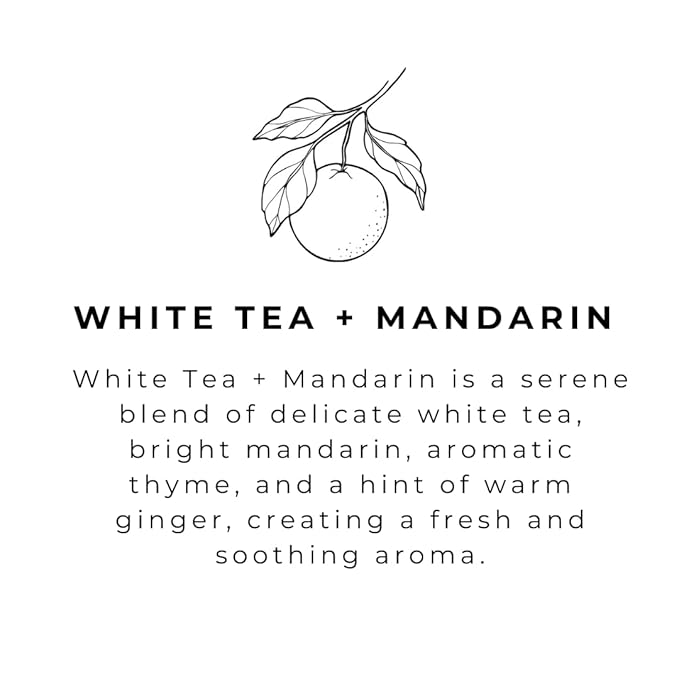 River Birch White Tea + Mandarin Scented Natural Hand Soap - Handmade Soap - Moisturizing Hand Wash with Amber Glass Dispenser - Luxury Scented Hydrating Hand Soap - Vegan and Non-Toxic - 16 Fl Oz