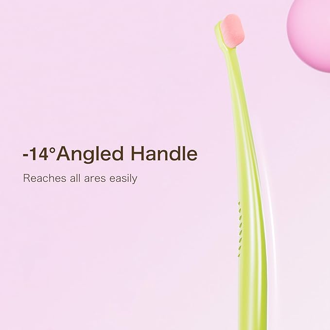 INUSO 3 Pack Orthodontic Toothbrush | -14° Ergonomic Handle for Precise Cleaning | Non-Toxic, No Fluorescent Agents, Safe for Braces & Interdental Care