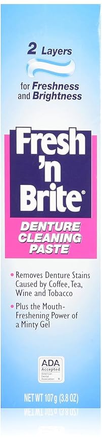 Stim-U-Dent Fresh'n Brite Denture Cleaning Paste, (1Pack)