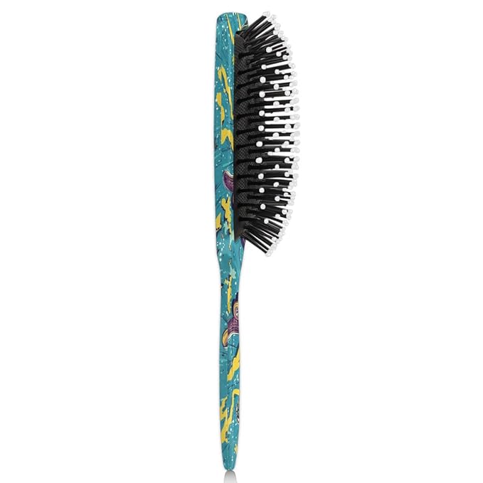Kids Hair Brush for Boys Girls Toddler - Dinosaur Detangler Hairbrush for Wet Dry Thin Long Curly Hair Pain-Free Comb Glide Through Tangles with Ease and Massage Scalp