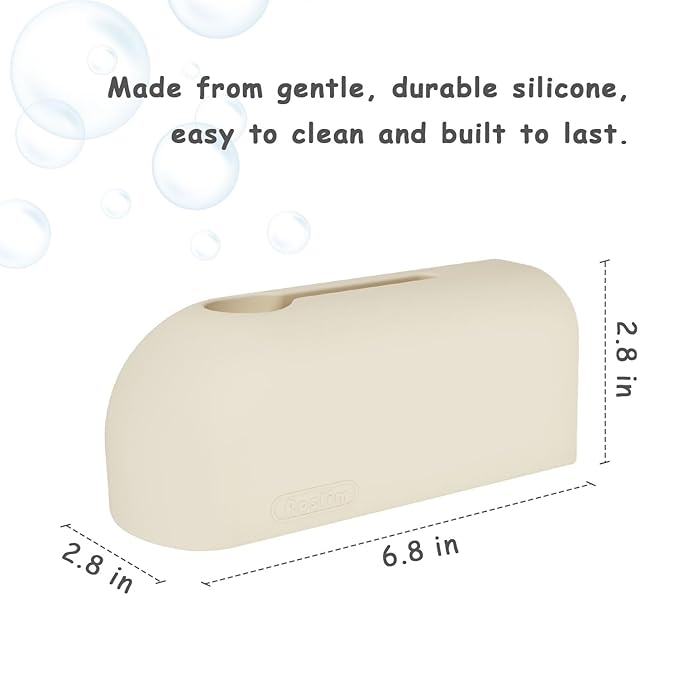 Faucet Cover Bathtub for Baby, Soft Silicone Tub Spout Cover, Faucet Protector for Kids, Bath Spout Guard for Baby, Toddler Tub Faucet Cover, Water Spout Cover for Child Safety, Universal Fit (Ivory)