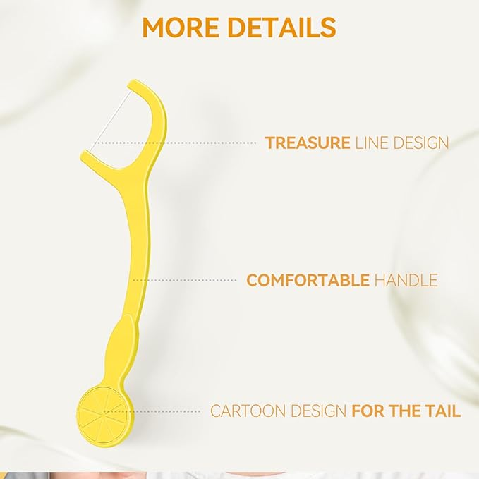 Super Deer Children's Dental Floss Sticks,120 Count, Individually Packaged, Ages 3+, Shred Resistant, Perfect for School, Travel & Playdates