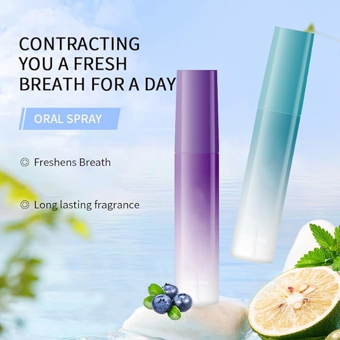 Oral Breath Spray, Portable Mouth Freshener Spray, Natural Extracts, Oral Spray for Long-lasting Fresh Breath for Men and Women