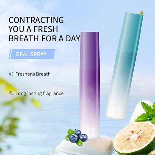 Oral Breath Spray, Portable Mouth Freshener Spray, Natural Extracts, Oral Spray for Long-lasting Fresh Breath for Men and Women