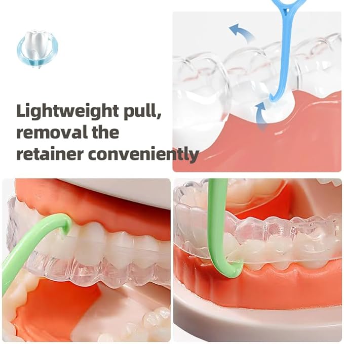 48PCS Individually Packaged Aligner Removal Tool for Invisible Removable Braces Retainers and Dentures, Personal Orthodontic Solution Accessories (48pcs)