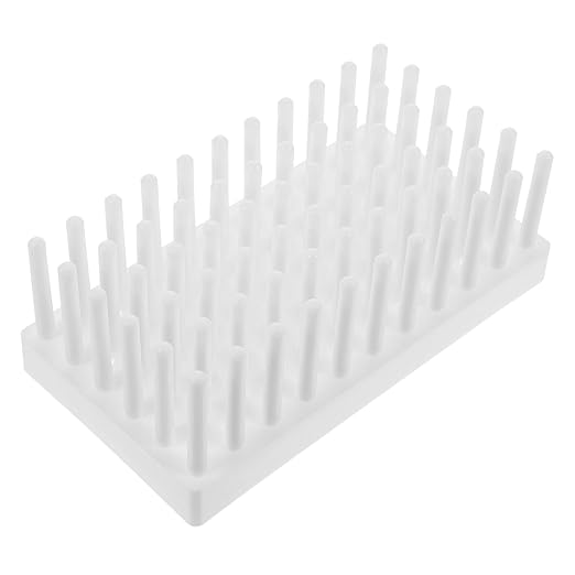 1pc White Plastic Microcentrifuge Tube Holder Test Tube Dryer Drying Rack for Centerfuge Tubes Laboratory Use
