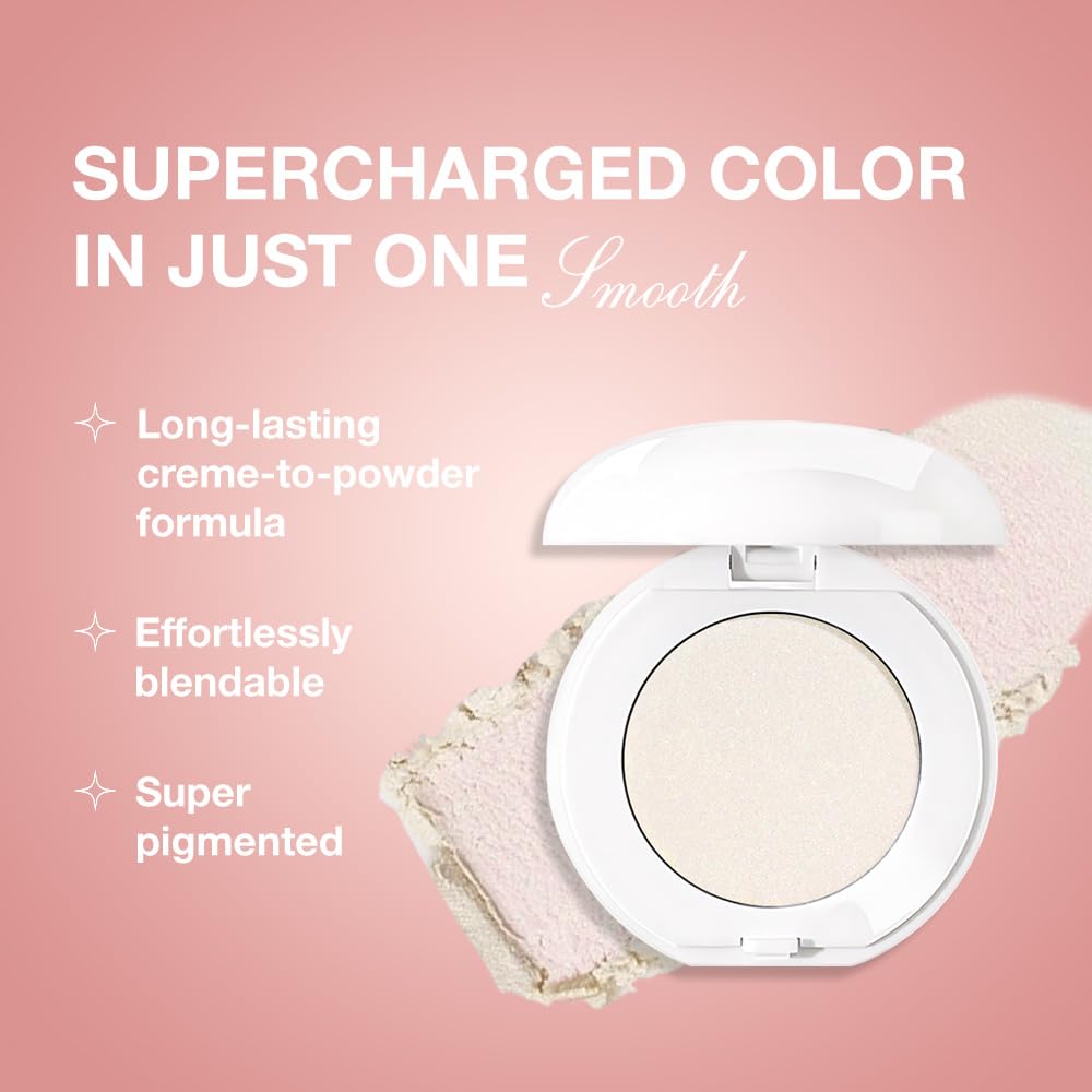 Single Cream Eyeshadow,Diamond White Shimmer Eye shadow Pallette,Long Lasting Glitter Eyeshadow,Soft Shimmer Eye Makeup,Vegan & Cruelty-Free Mini Eye shadow for Brown Blue Green Eyes. 04#