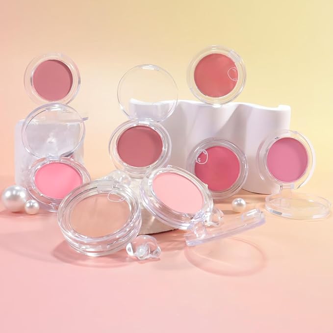 Matte Powder Blush for Cheeks – Long Lasting Natural Face Blusher Makeup, Lightweight Blendable Cheek Color for Women, Vegan & Cruelty-Free – #08 Light Rose Pink