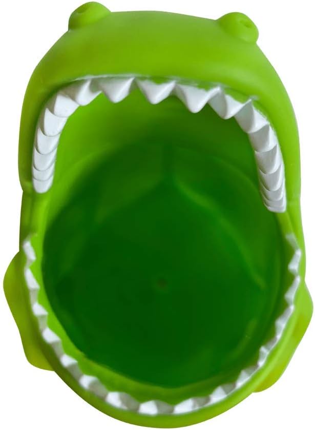 Kids Toothbrush Holder Toothbrush Organizer – Durable Silicone Animal Tooth Brush Holder – Easy to Clean Toothbrush and Toothpaste Holder – Toothbrush Holders for Bathrooms by Lily’s Home (Crocodile)
