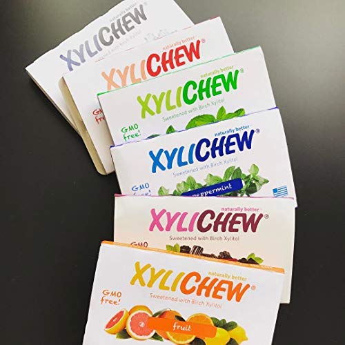 Xylichew 100% Xylitol Chewing Gum - Non GMO, Non Aspartame, Gluten Free, and Sugar Free Gum - Natural Oral Care, Relieves Bad Breath and Dry Mouth - Cinnamon, 288 Count