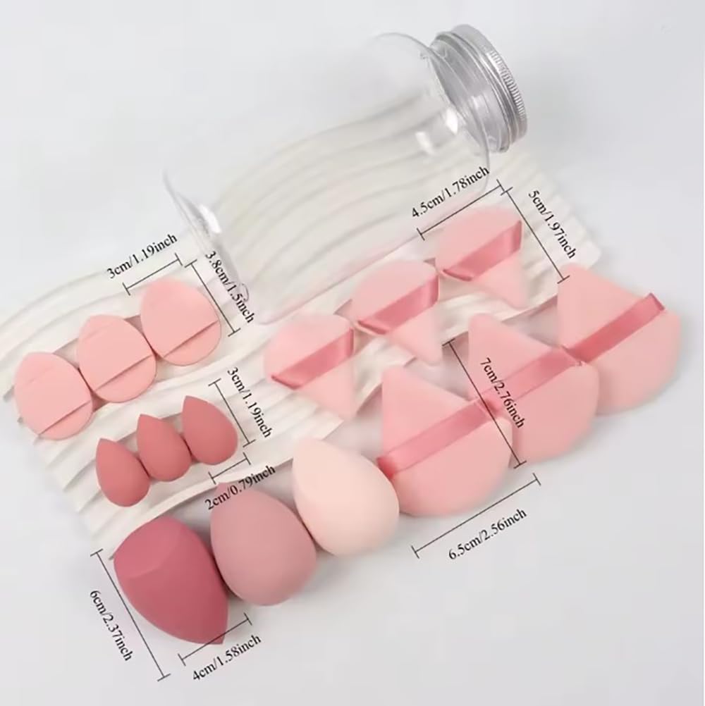 15pcs Makeup Sponge Blender Set, Beauty Blending Sponges for Foundation and Powder