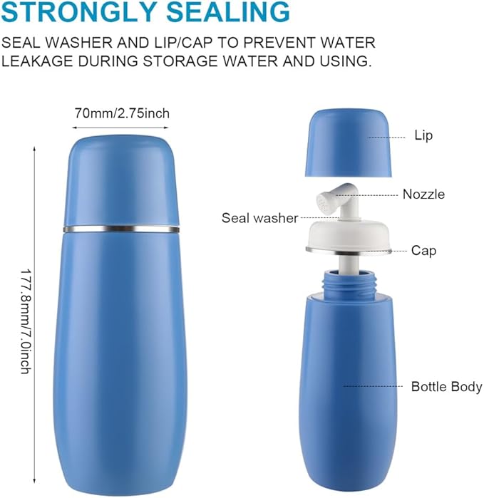 Portable Bidets 400ml Mini Bidet Toilet Water Sprayer Travel Bidet Bottle Peri Bottle for Women Essentials for Postpartum Perineal Care