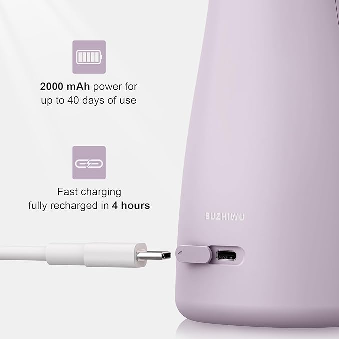 Water Dental Flosser for Teeth, Portable Cordless Water Flosser with 300ML Rechargeable with Type-C, IPX7 Waterproof Water Flossers for Adults with 3 Intensity Modes and 3 Flossing Tips