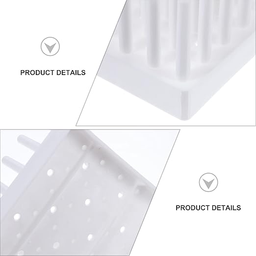 1pc White Plastic Microcentrifuge Tube Holder Test Tube Dryer Drying Rack for Centerfuge Tubes Laboratory Use