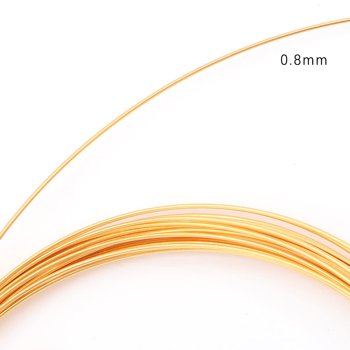 18K Gold Plated Wire 0.8mm 5 Meters Bead Cord for Bracelet Necklace Charm Beading Jewelry Making Findings