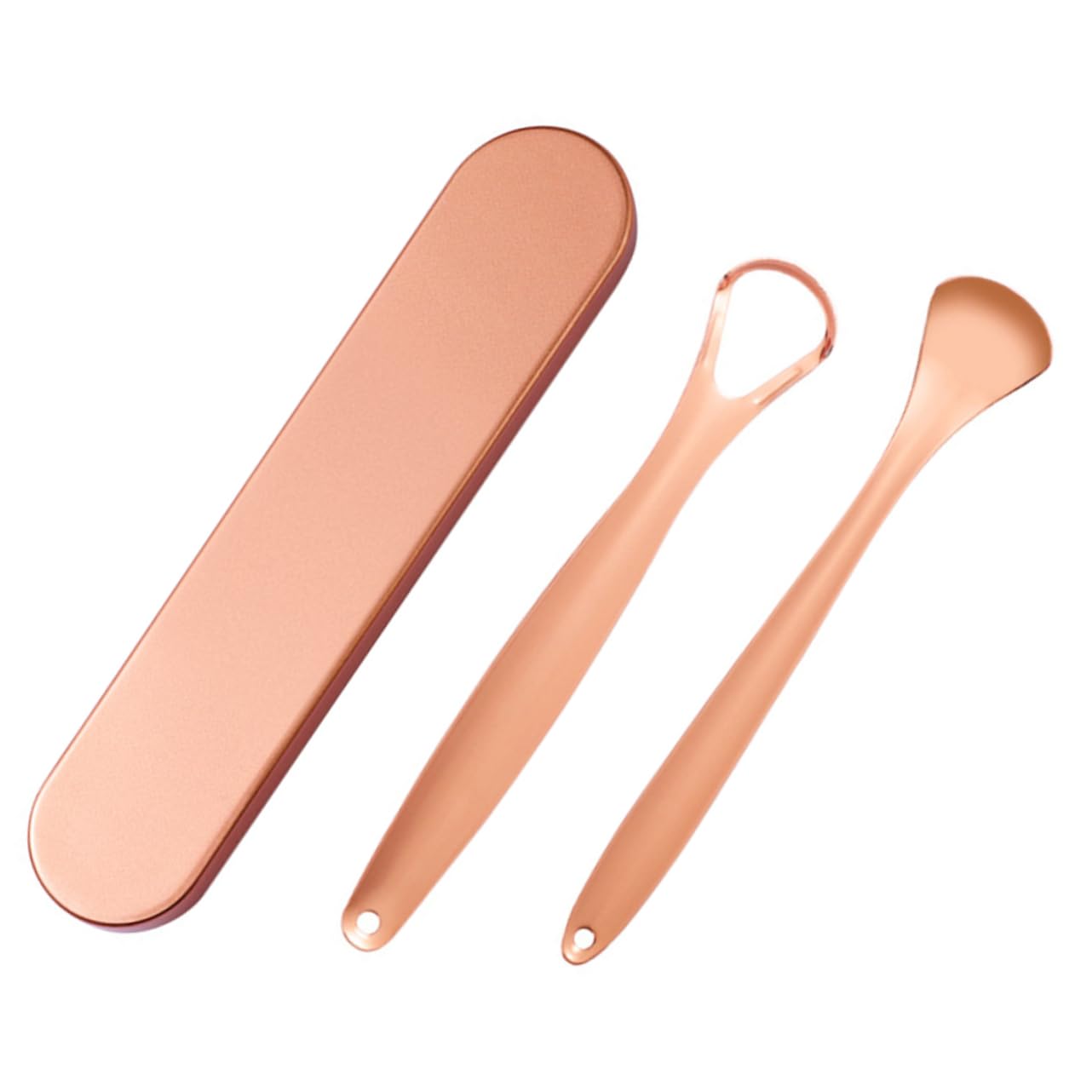 1set Stainless Steel Tongue Scraper for Oral Tongue Coating Travel-friendly Design Easy to