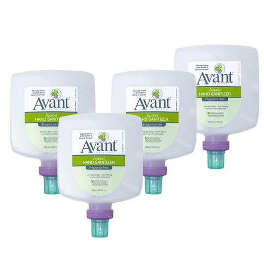 Avant® Original Fragrence Free Gel Hand Sanitizer Eco-Flex Bulk Refills 1000ml, 4-Pack