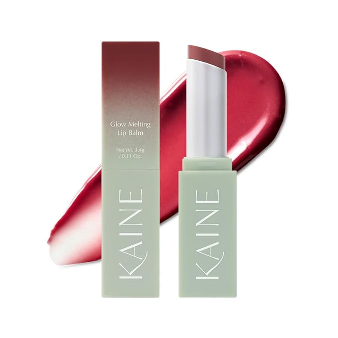 KAINE Glow Melting Lip Balm(RosyPlum) – Vegan Hydrating Lip Balm with Natural Shine, Moisturizing & Nourishing Formula, Soft & Melting Textur 3.4g / 0.13 fl oz