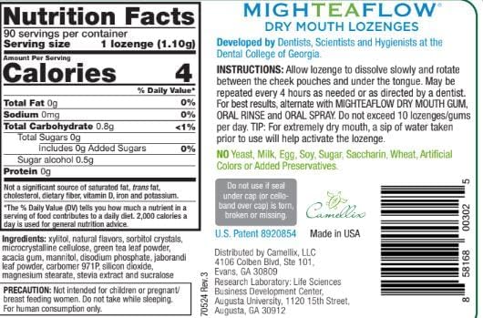 Sugar Free Dry Mouth Lozenges with Xylitol/Stevia, Light Mint, Clinically Tested by Dental Professionals, NO Artificial Flavors/Colors, NO Aspartame,and NO Titanium Dioxide
