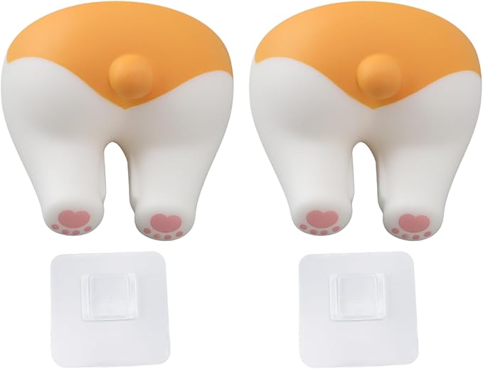 Cartoon Animal Wall Mount Hook Holder, Cute Toothbrush Holder for Kitchen and Bathroom, Utility Hook for Hanging Towels, Keys, Hats, and Cables, Toddler-Friendly Design, Dog-Themed Decor