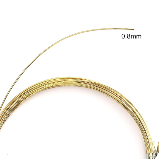 14K Gold Plated Wire 0.8mm 5 Meters Bead Cord for Bracelet Necklace Charm Beading Jewelry Making Findings
