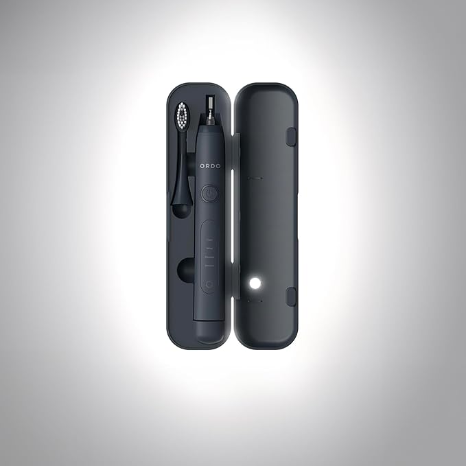 ORDO Sonic+ Charging Travel Case, Secure & Hygienic Toothbrush Storage, USB Charging, MagLock Closure, Durable Design, Tooth Brush Not Included, Charcoal Grey