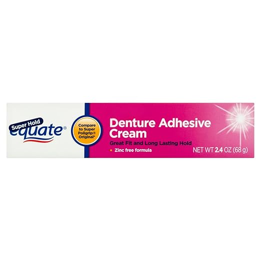 Original Denture Adhesive Cream, Zinc Free Denture Cream for Dentures - 2.4 Ounces (Pack of 1)