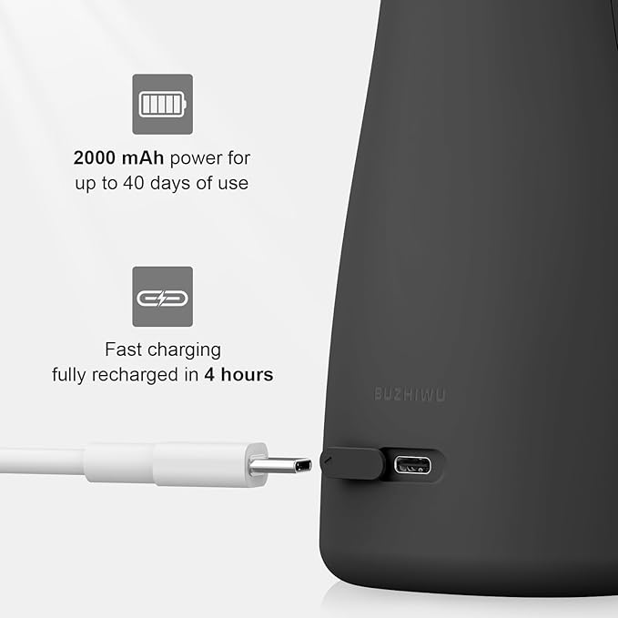 Water Dental Flosser for Teeth, Portable Cordless Water Flosser with 300ML Rechargeable with Type-C, IPX7 Waterproof Water Flossers for Adults with 3 Intensity Modes and 3 Flossing Tips Dark