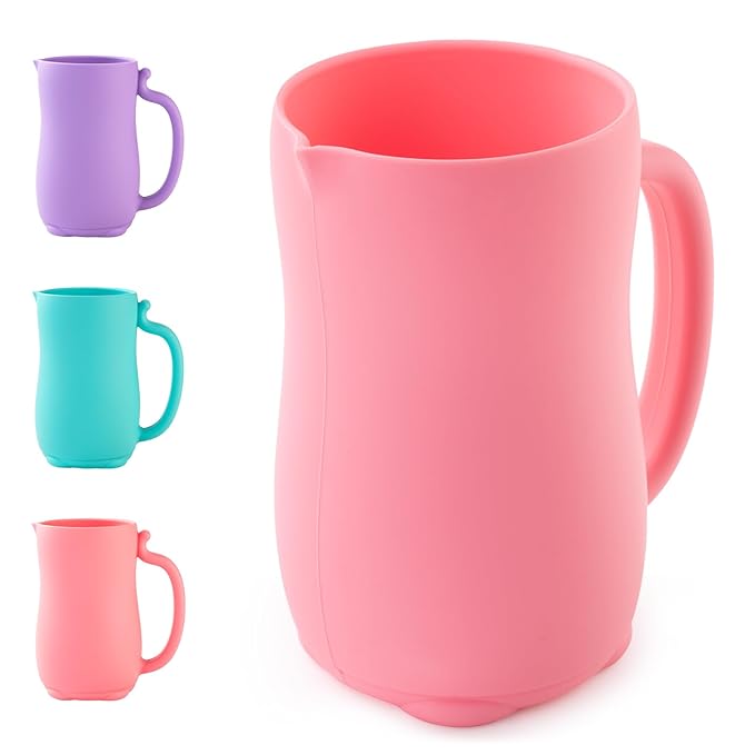 Baby Bath Rinse Cup Shower Shampoo Bowl Water Bath Bucket, Toddler Bath Toys Cup Water Containers Wash Essentials (Cat-Melon)