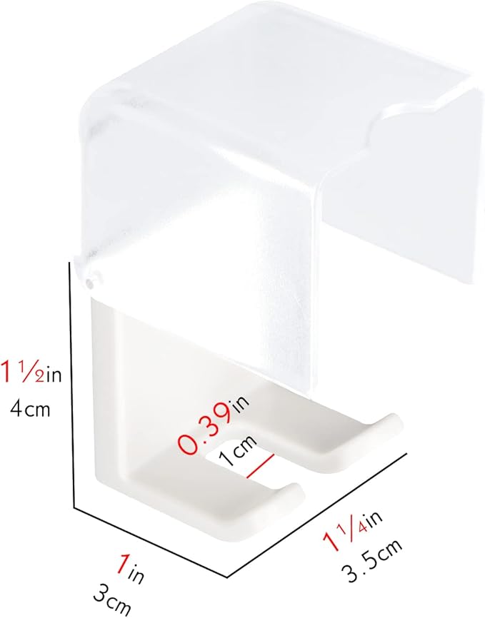 4 PCS Toothbrush Holder Wall Mounted with Cover for Bathroom, Self Adhesive Toothbrush Storage Organizer for Shower, Mini Toothbrush Hanger Rack for Dorm, Cabinet