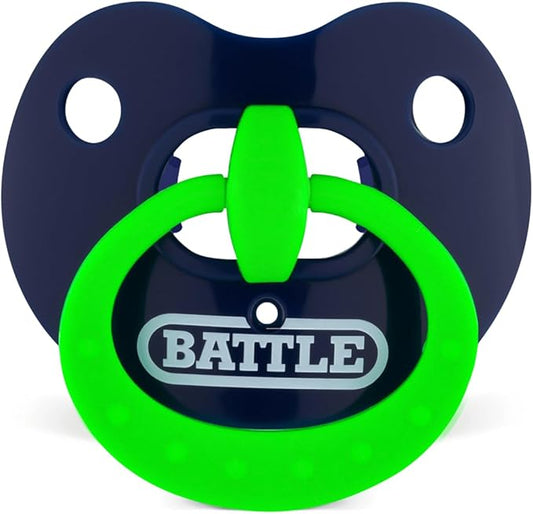 Battle Sports Binky Oxygen Football Mouthguard - Detachable Strap, Maximum Breathability, Works with Braces & No Boiling Required