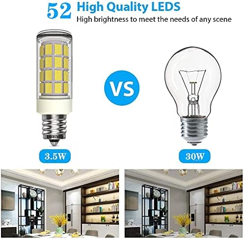 LED Bulbs 3 Pack Makeup Mirror Bulb Replacement for Cosmetic Vanity Makeup Mirror with Single Double Sided Lighted Magnification, Equivalent to 35W Incandescent Bulb 350LM AC120V(Daylight White 6000K)