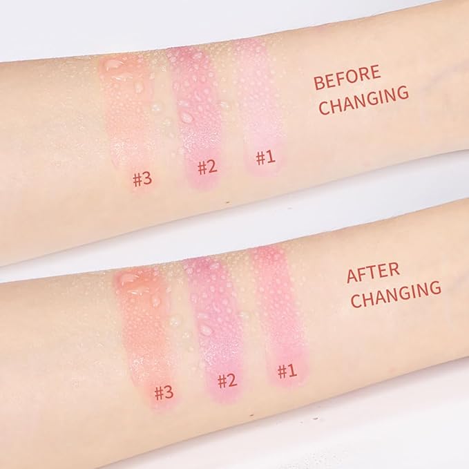 Blush pH Tinted Moisture Stick, Multi-Use Cream Blush Stick, Natural Nude Makeup for Cheeks, Eyes and Lips, Waterproof Natural Nude Makeup, Suitable for All Skin (1# Shy Pink)