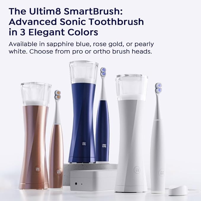 SuperMouth® Ultim8 Travel SmartCase™ - Compact Carrying Case for the SmartBrush™ - Portable UV Sanitizer - Travel-Friendly Oral Care Organizer for Toothbrush, Toothpaste & Floss - Pearly White