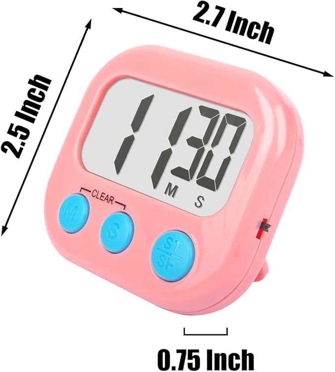 Classroom Timers for Teachers Kids Large Magnetic Digital Timer Teacher Supplies 12 Pack-Blue Pink