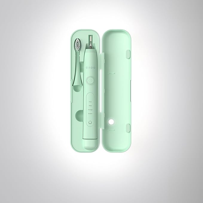 ORDO Sonic+ Charging Travel Case, Secure & Hygienic Toothbrush Storage, USB Charging, MagLock Closure, Durable Design, Tooth Brush Not Included, Mint Green